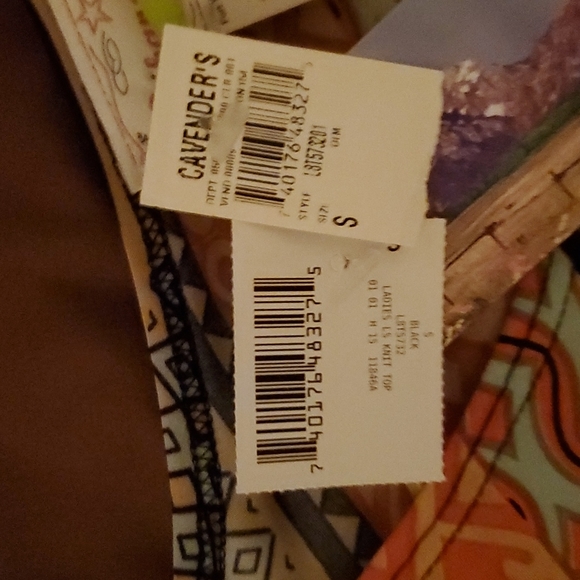 Panhandle Slim Women's Knit Top. Black/Orange/Blue. Size Small. NWT. USA. - Picture 10 of 10